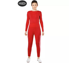 Red 2-piece Spandex Leotard Set for women