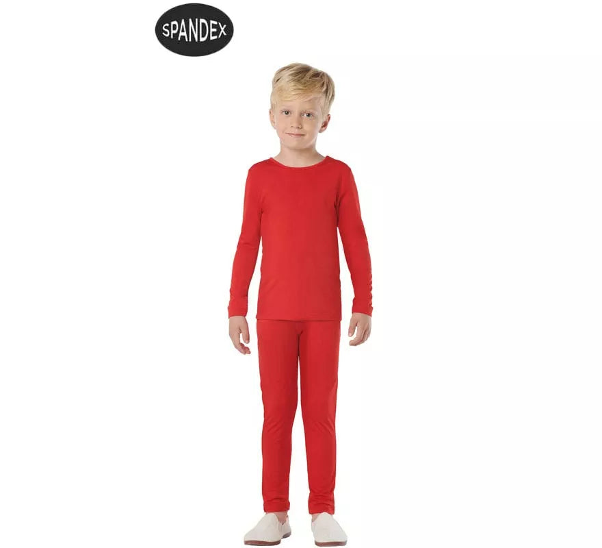 Conjunto Maillot Spandex en 2 piezas color Rojo para niños