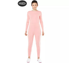 Women's Pink 2-Piece Spandex Leotard Set