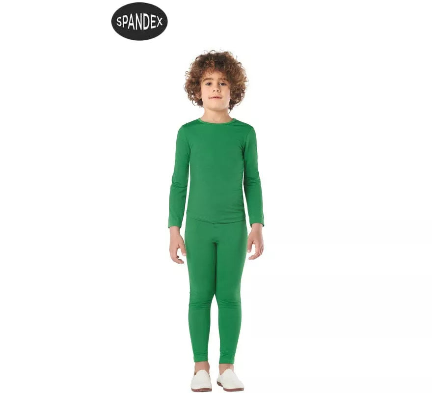 Conjunto Maillot Spandex en 2 piezas color Verde para niños