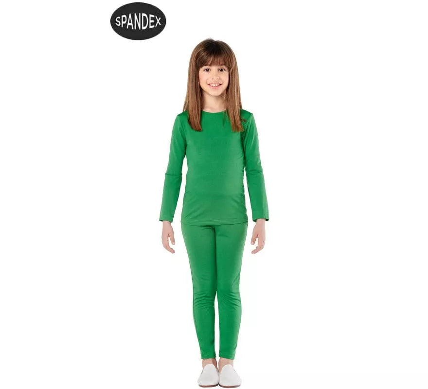 Conjunto Maillot Spandex en 2 piezas color Verde para niños