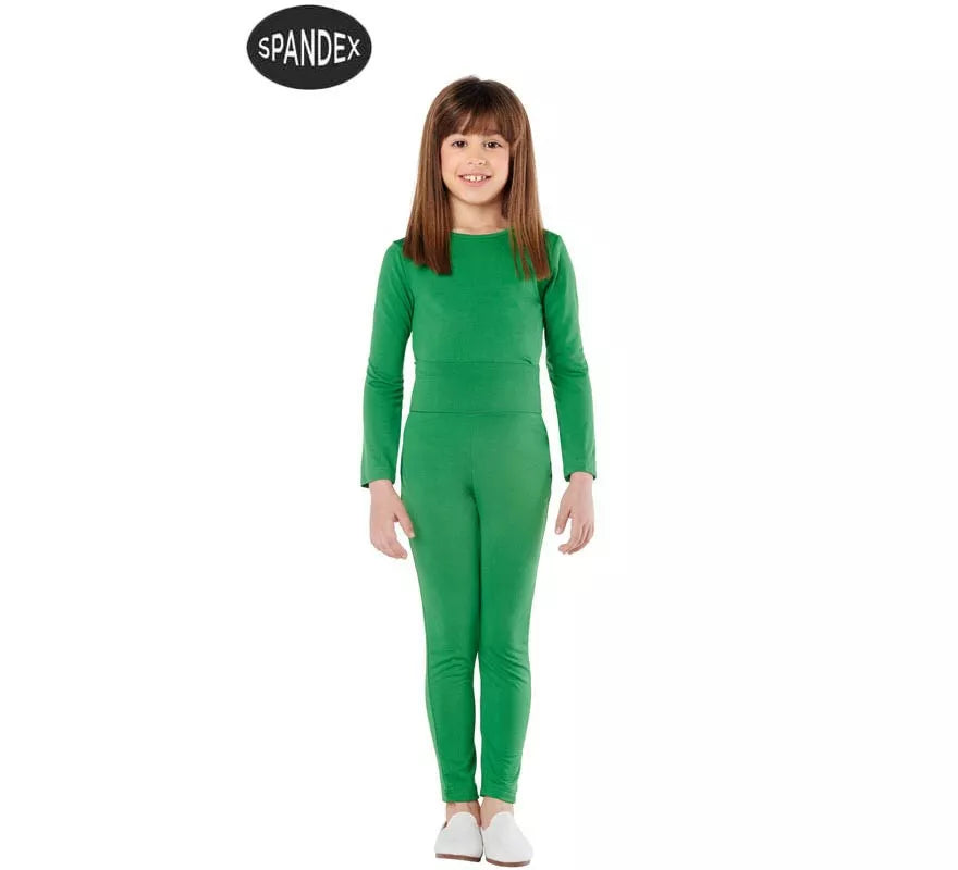 Conjunto Maillot Spandex en 2 piezas color Verde para niños
