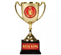 Copa Beer King dorado y rojo 18 cm