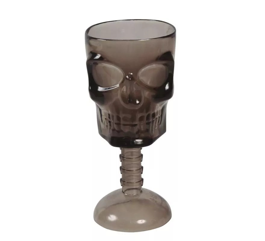 Copa de Calavera Negra Transparente de 18 cm
