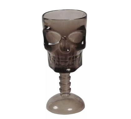 Copa de Calavera Negra Transparente de 18 cm