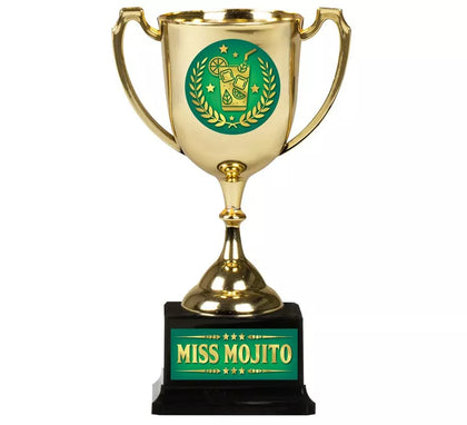 Copa Miss Mojito dorado y verde 18 cm