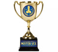 Copa Míster Sex dorado y azul 18 cm