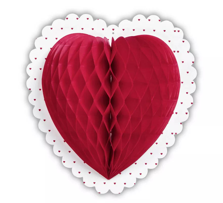 Corazón en Forma de Nido de Abeja de 25 cm/dm