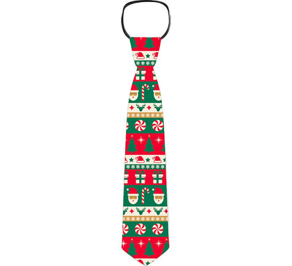 Corbata Bastón de Caramelo rojo y verde de 45 cm