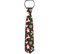 Corbata con figuras Navideñas verde y rojo a cuadros de 45 cm
