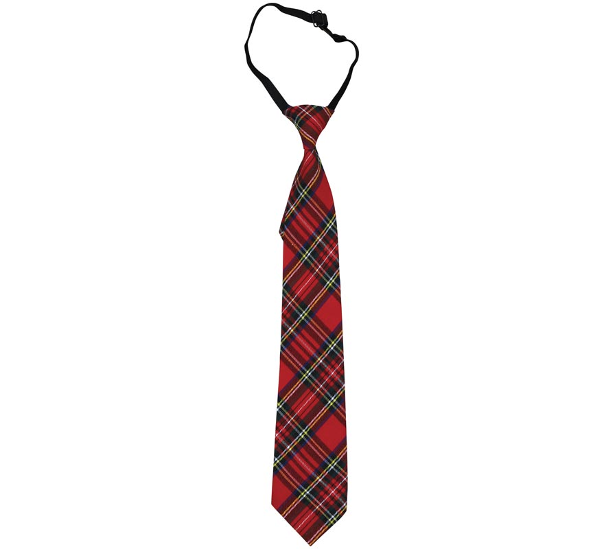 Corbata de Estudiante a cuadros de 45 cm