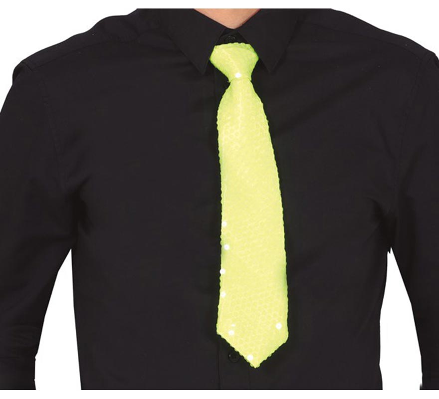 Corbata de Lentejuelas Neón en varios colores de 36 cm