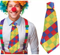 Corbata de Payaso cuadros 55 cms.