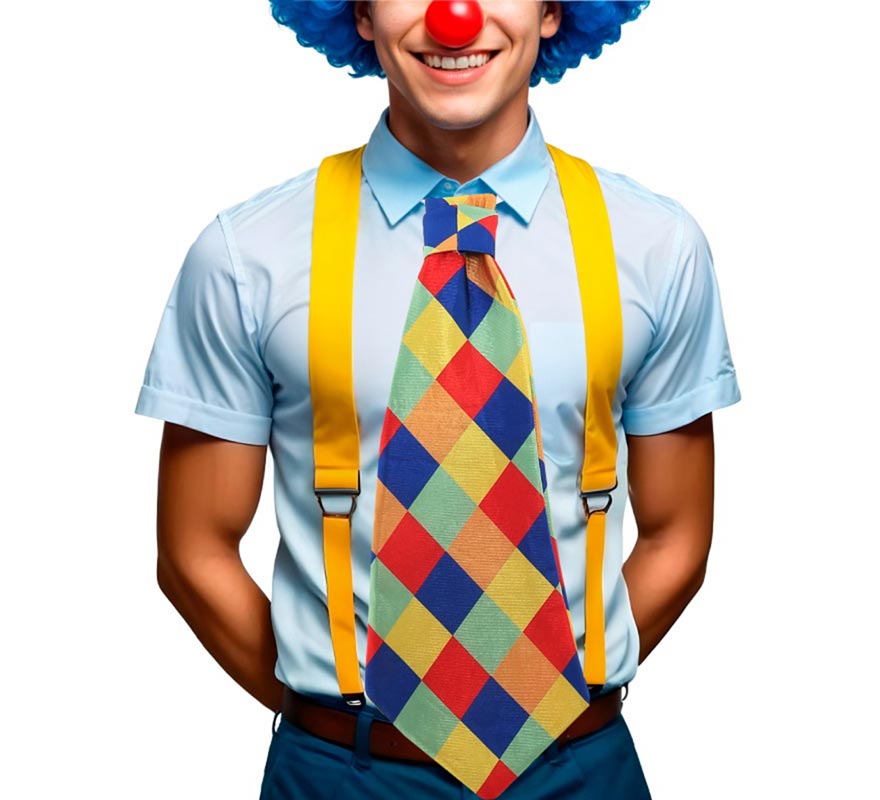 Translation missing: en.Corbata de Payaso rombos multicolor