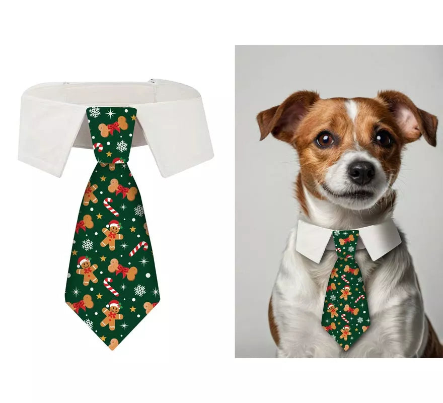 Translation missing: en.Corbata Estampada de Muñeco de Jengibre de 20 cm para perro