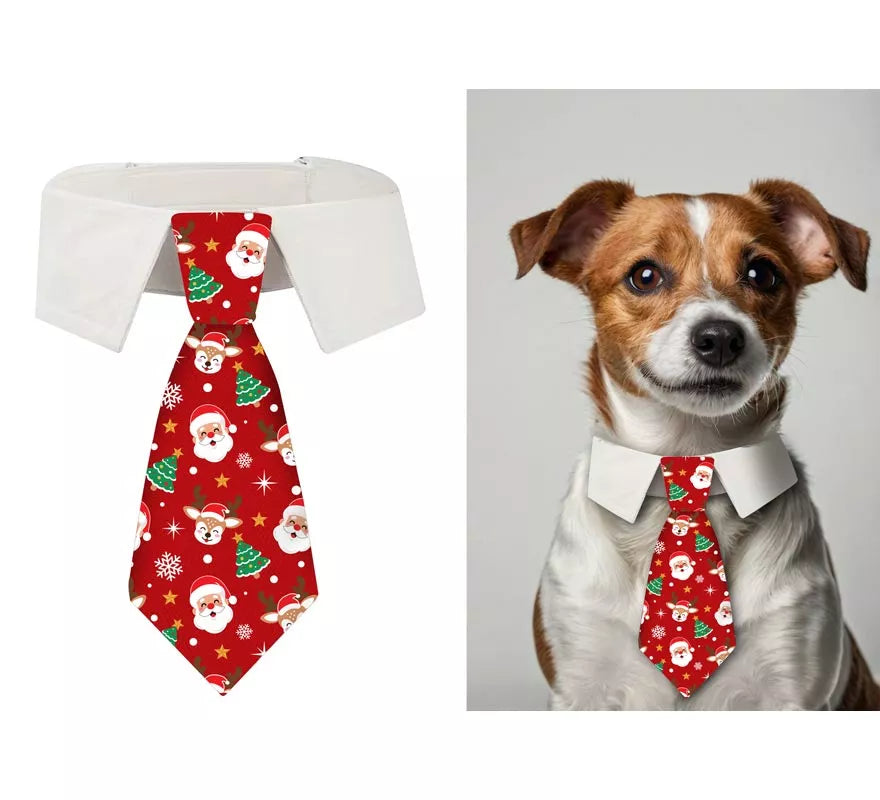 Translation missing: en.Corbata Estampada de Papá Noel de 20 cm para perro