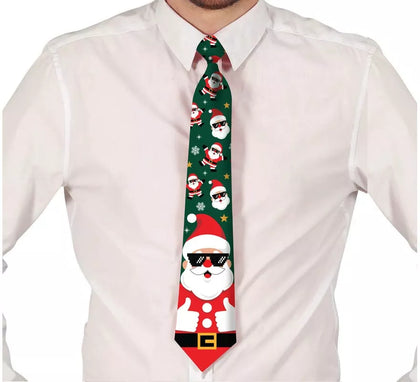 Corbata Estampada de Papá Noel de 45 cm