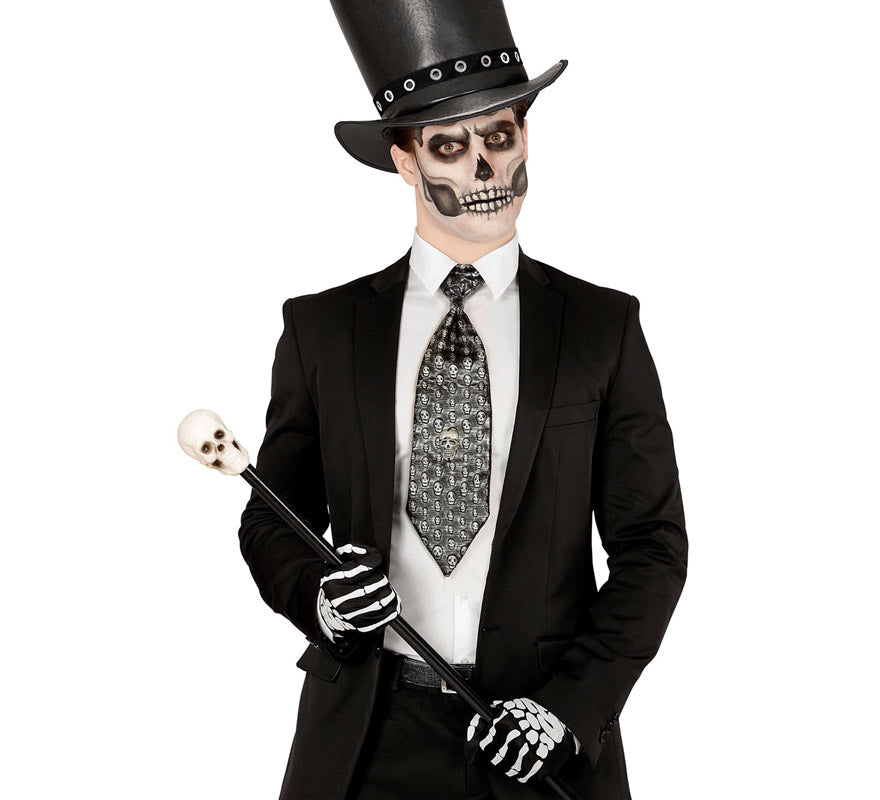 Translation missing: en.Corbata Halloween de Calavera Metalizada