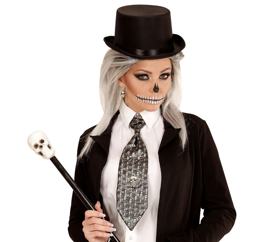 Translation missing: en.Corbata Halloween de Calavera Metalizada