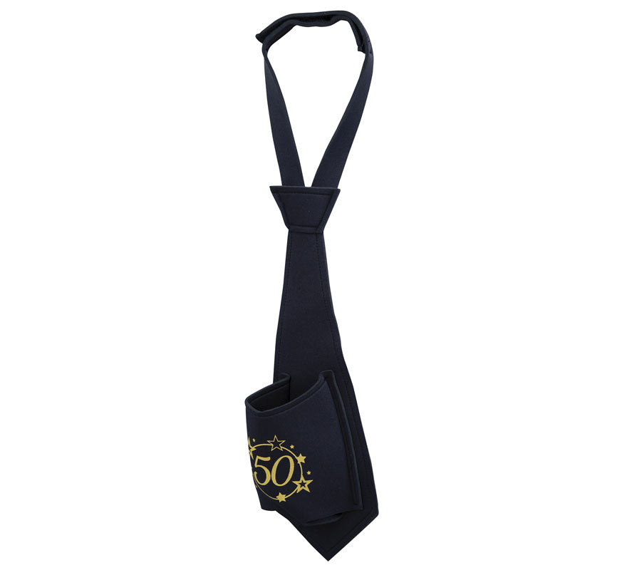 Corbata Negra de 50 Años Cumpleaños y Aniversarios