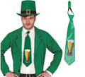 Corbata Verde con estampado de Cerveza de San Patricio
