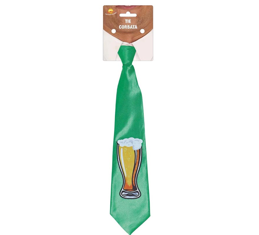 Translation missing: en.Corbata Verde con estampado de Cerveza de San Patricio