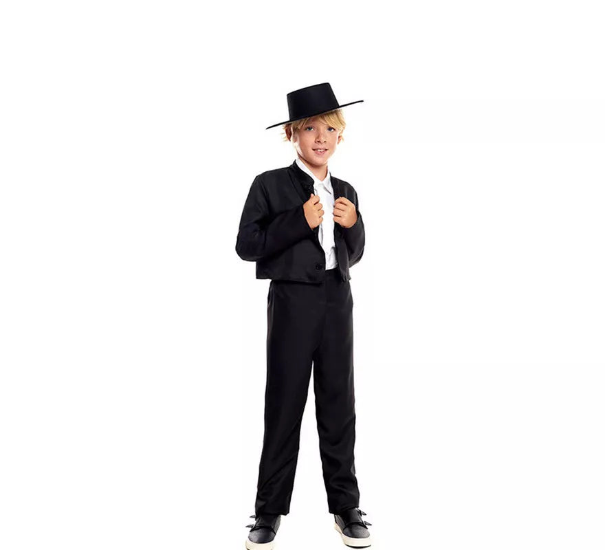 Cordobés Negro Elegante para niño