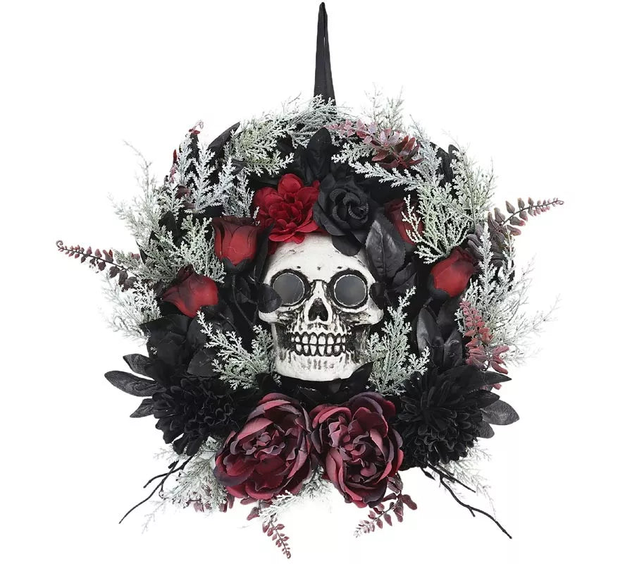 Corona de Calavera Halloween con Luz y Sonido