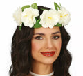 Corona de Flores blancas de 20 cm