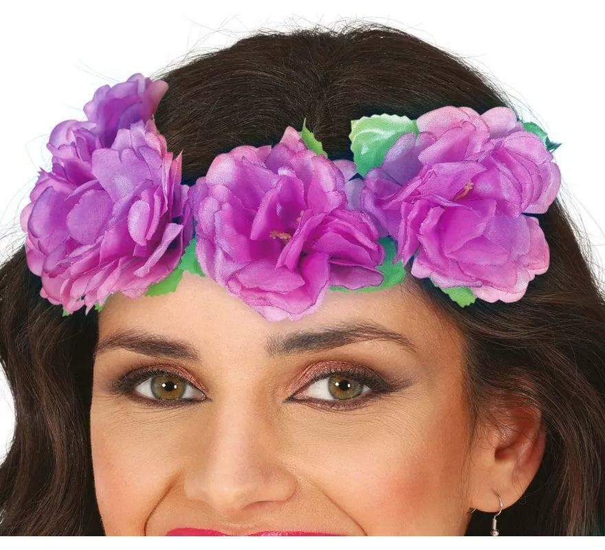 Translation missing: en.Corona de Flores con hojas de 20 cm