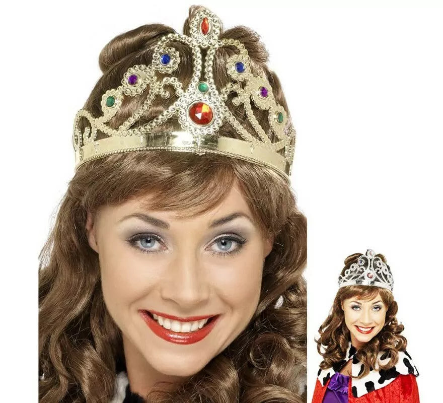 Translation missing: en.Corona de Reina con Joyas Dorada en 2 colores