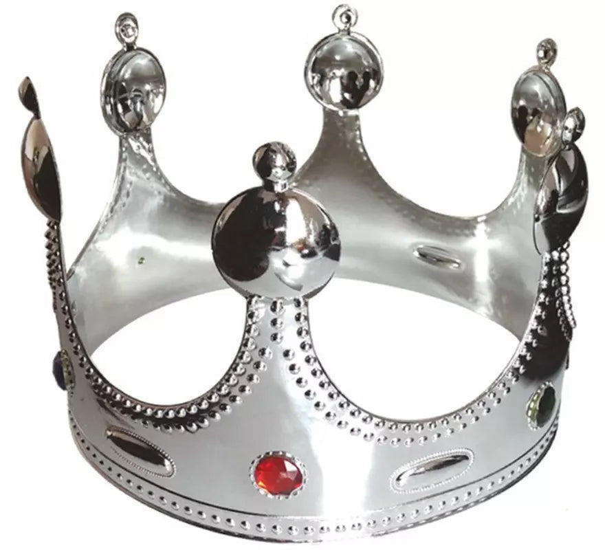 Corona de Rey Mago o Medieval Plateada