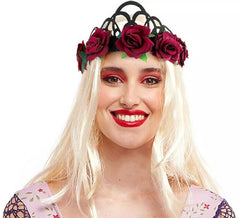 Felt Red Roses Crown