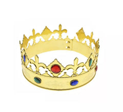 King's Golden Crown with Gems Jewelry