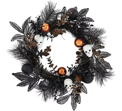 Corona Flor Halloween de 40 cm