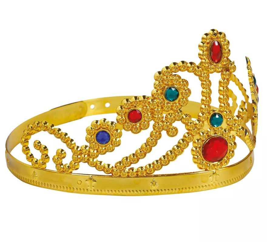 Corona o diadema ajustable de Reina color Oro