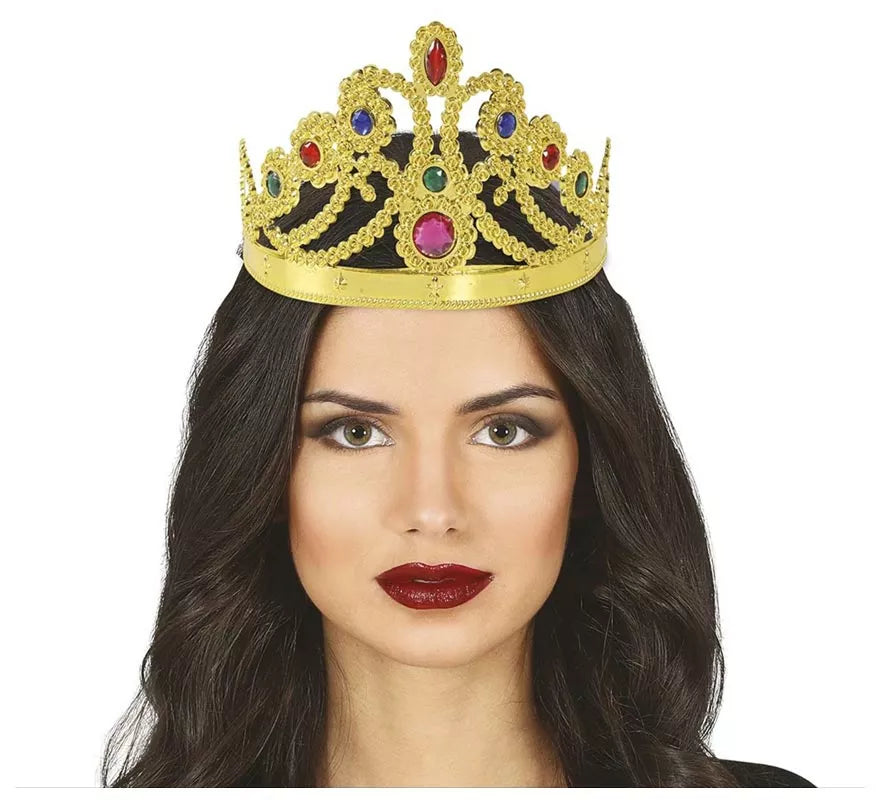 Translation missing: en.Corona o diadema ajustable de Reina color Oro