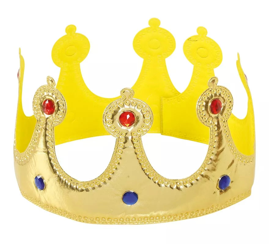 Corona para Rey de tela Dorada