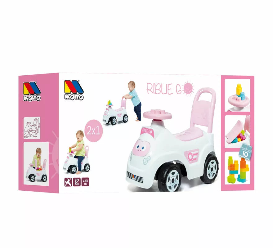 Correpasillos rosa con Bloques