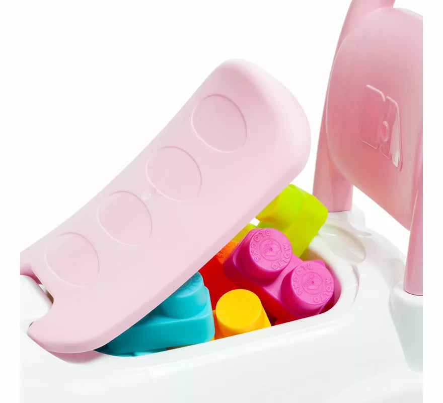 Correpasillos rosa con Bloques