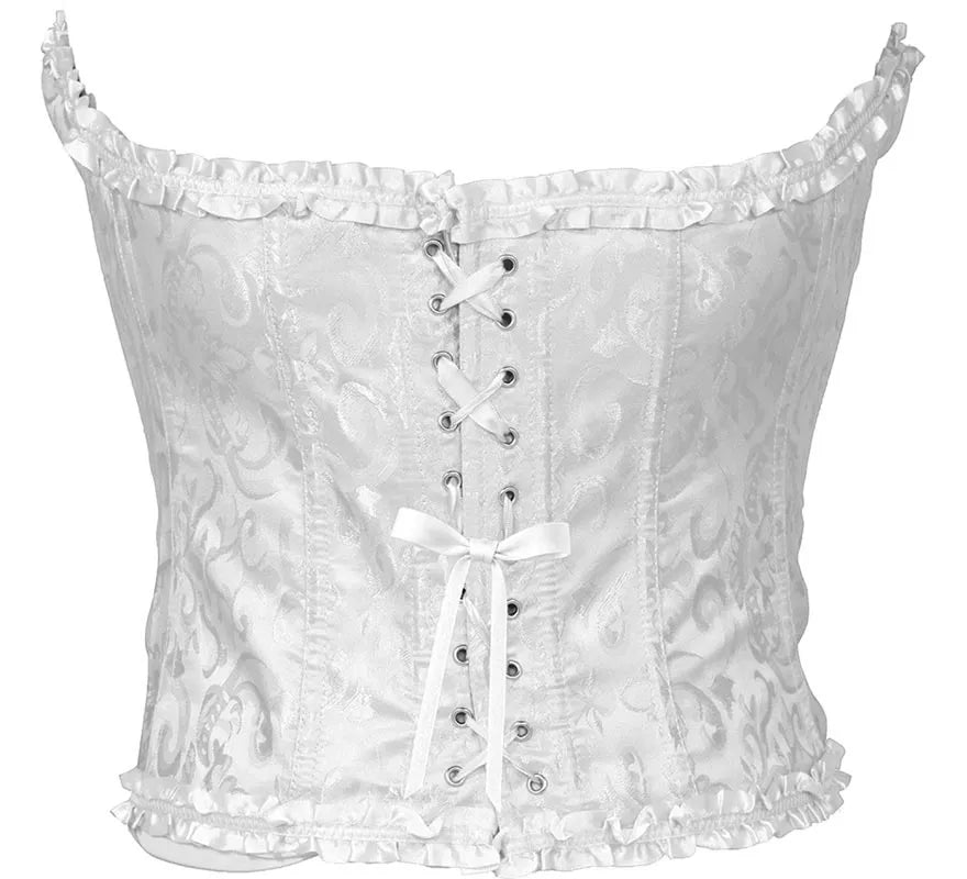 Translation missing: en.Corset blanco con Lazo para mujer