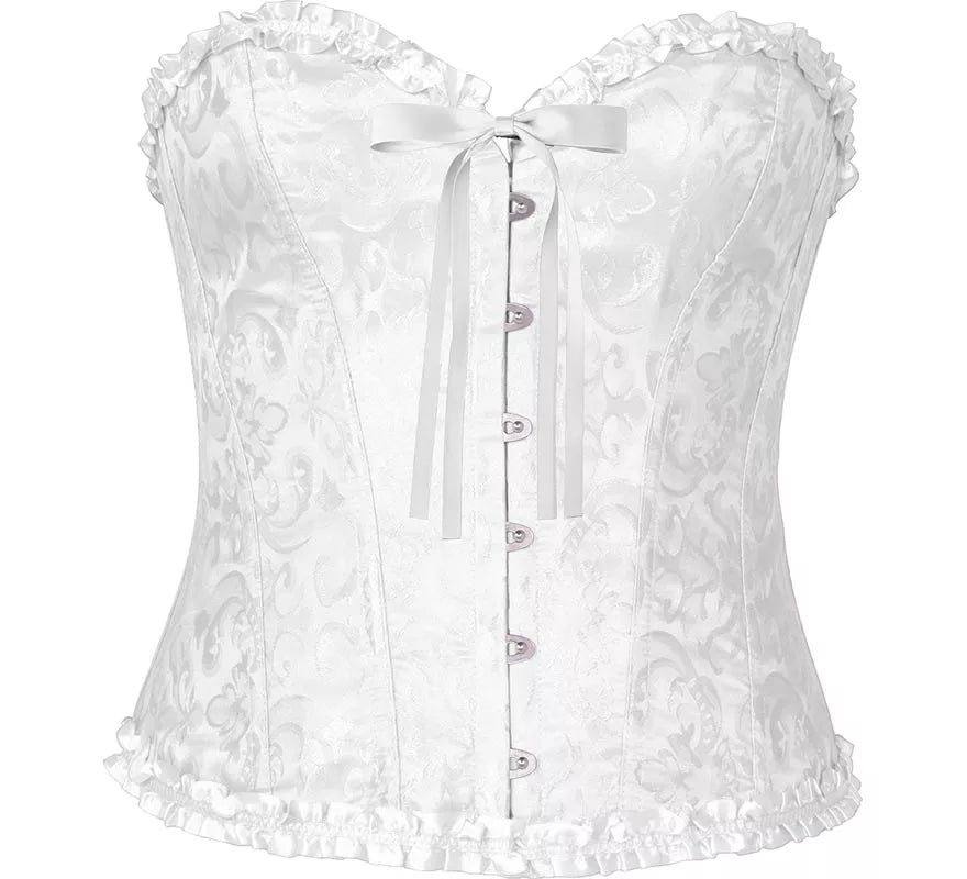 Translation missing: en.Corset blanco con Lazo para mujer