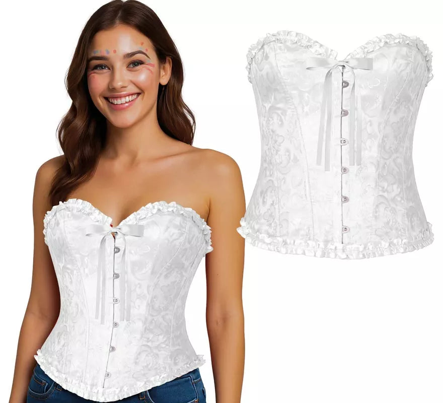 Corset blanco con Lazo para mujer