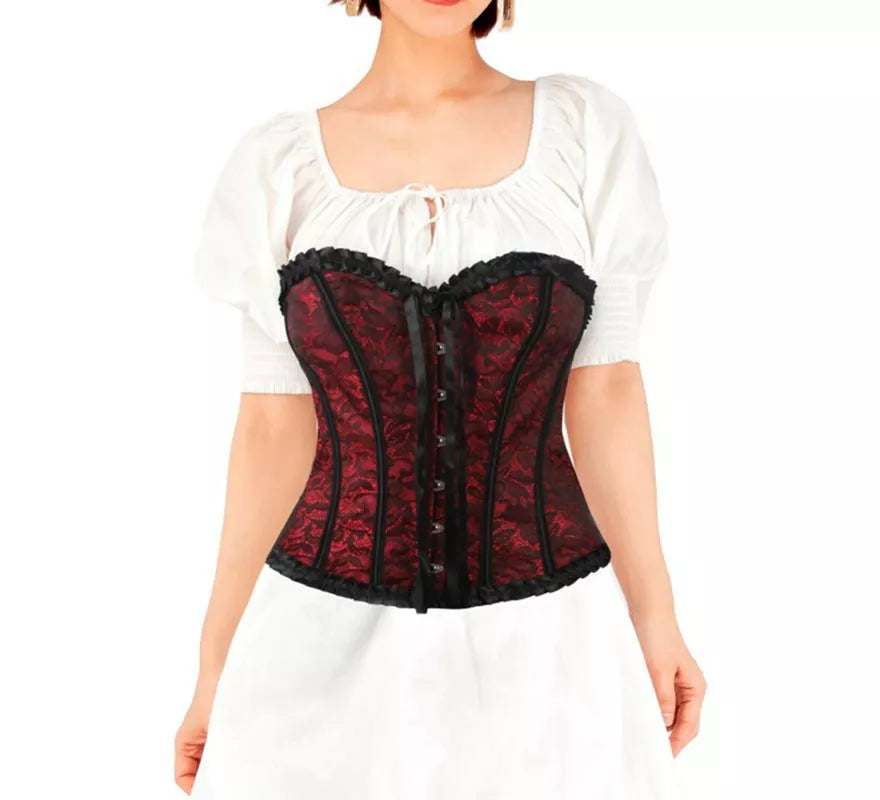 Translation missing: en.Corset de Encaje rojo para mujer