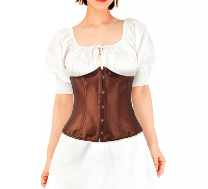 Translation missing: en.Corset de Raso café para mujer