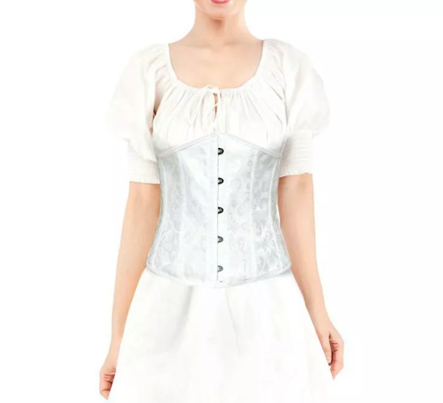 Translation missing: en.Corset Jacquard Blanco para mujer