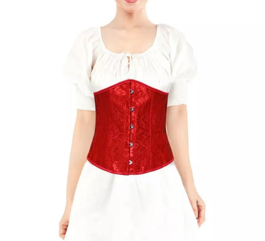 Translation missing: en.Corset Jacquard Rojo para mujer