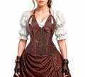 Corset Jacquard Steampunk para mujer