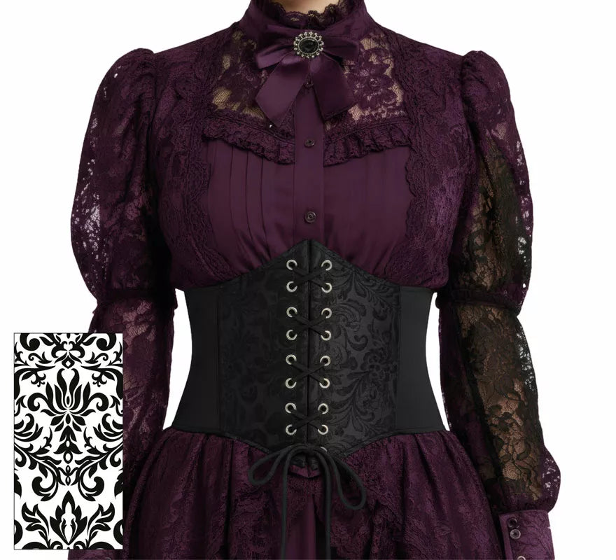 Translation missing: en.Corset negro Brillante para mujer