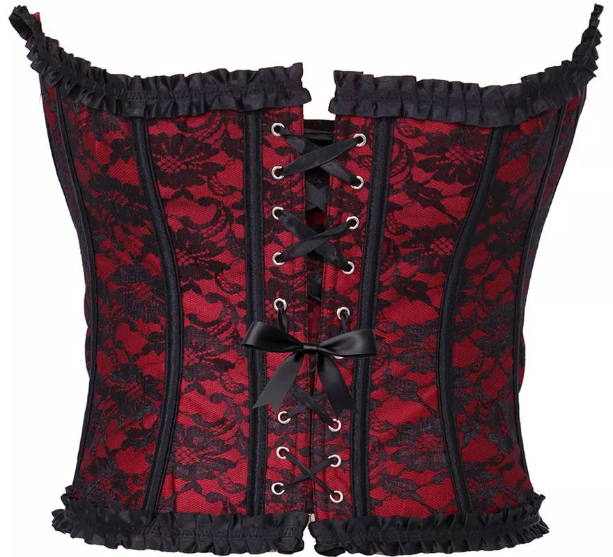 Translation missing: en.Corset Pirata burdeos para mujer